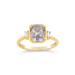 Dinny Hall Mini Mae West 18K Fine Periwinkle Blue Sapphire & Diamond Ring