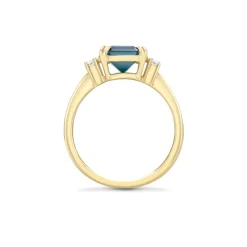 Dinny Hall Mini Mae West 18K Fine Teal Tourmaline & Diamond Ring