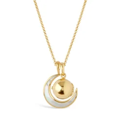 Dinny Hall My World Small Orb Locket & Moon Charm Pendant
