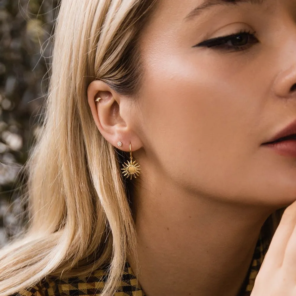 Dinny Hall My World Sun Charm Drop Earrings