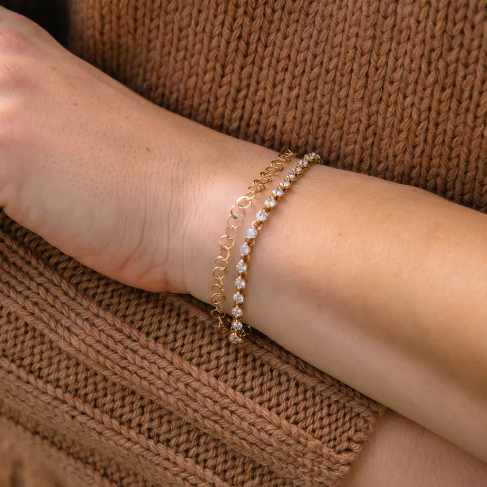 Dinny Hall Planished Solid Gold Bracelet