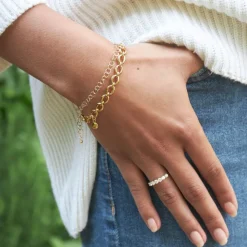 Dinny Hall Planished Solid Gold Bracelet