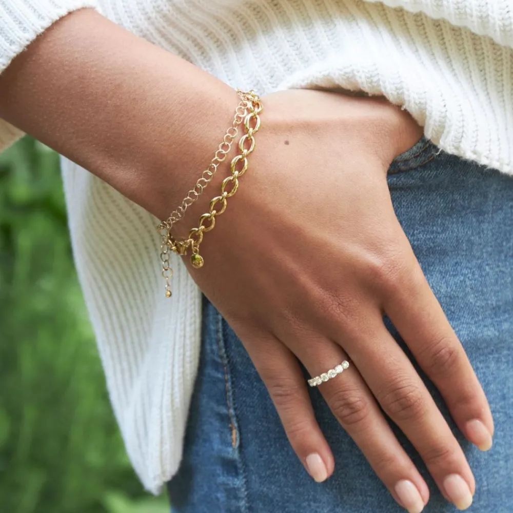 Dinny Hall Planished Solid Gold Bracelet