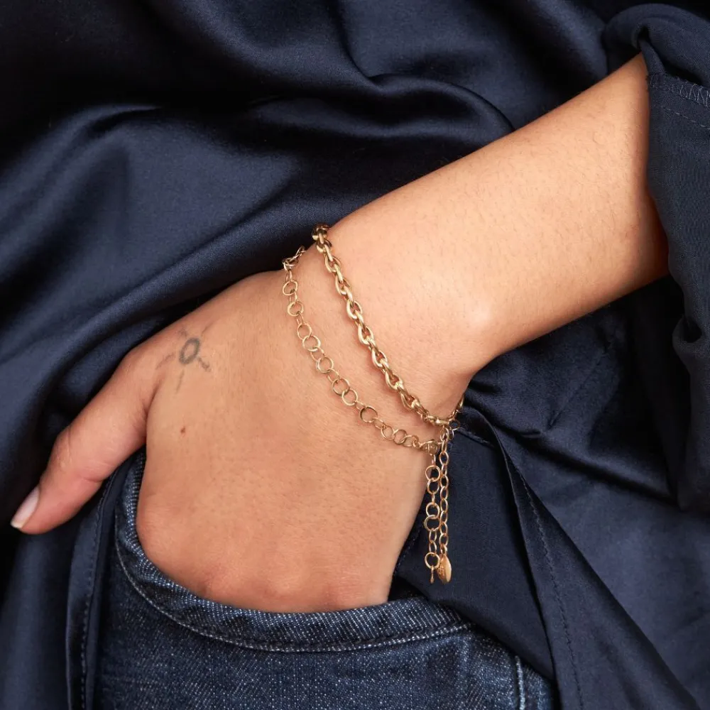 Dinny Hall Planished Solid Gold Bracelet