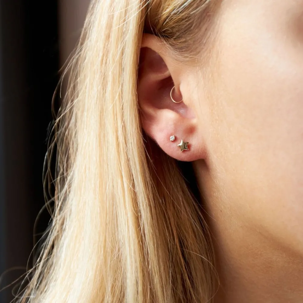 Dinny Hall Recycled Gold Tiny Star Studs
