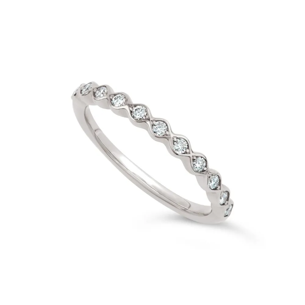 Dinny Hall Rosemary 14K Diamond Set Half Eternity Ring