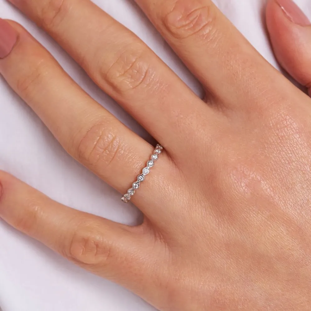 Dinny Hall Rosemary 14K Diamond Set Half Eternity Ring