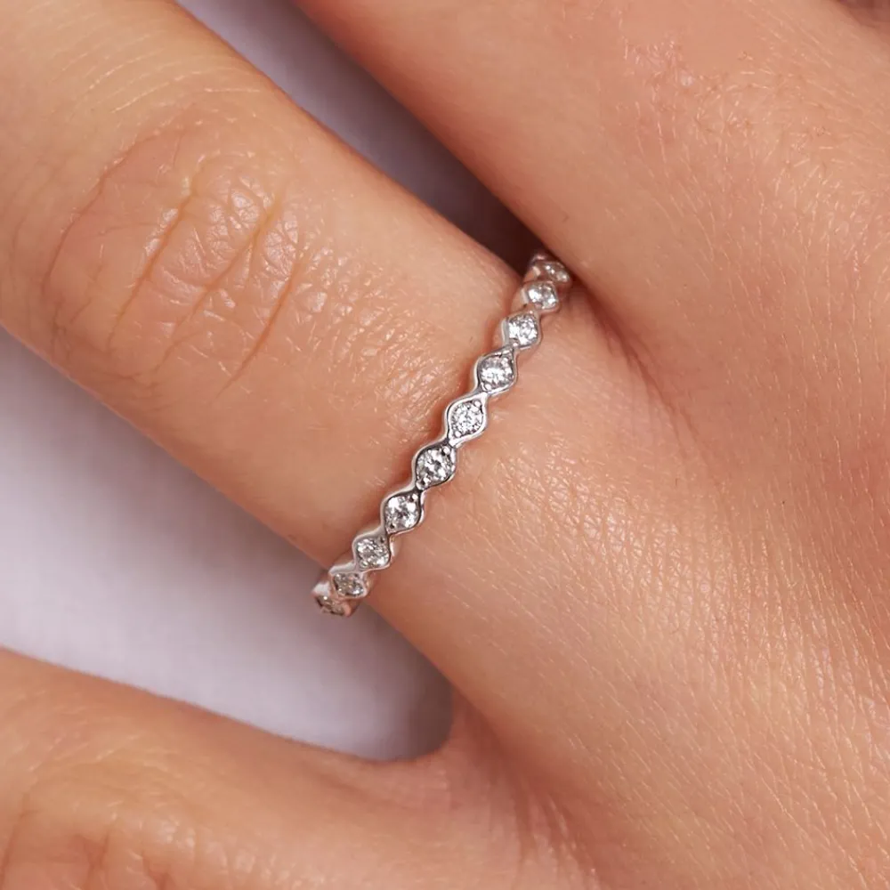 Dinny Hall Rosemary 14K Diamond Set Half Eternity Ring