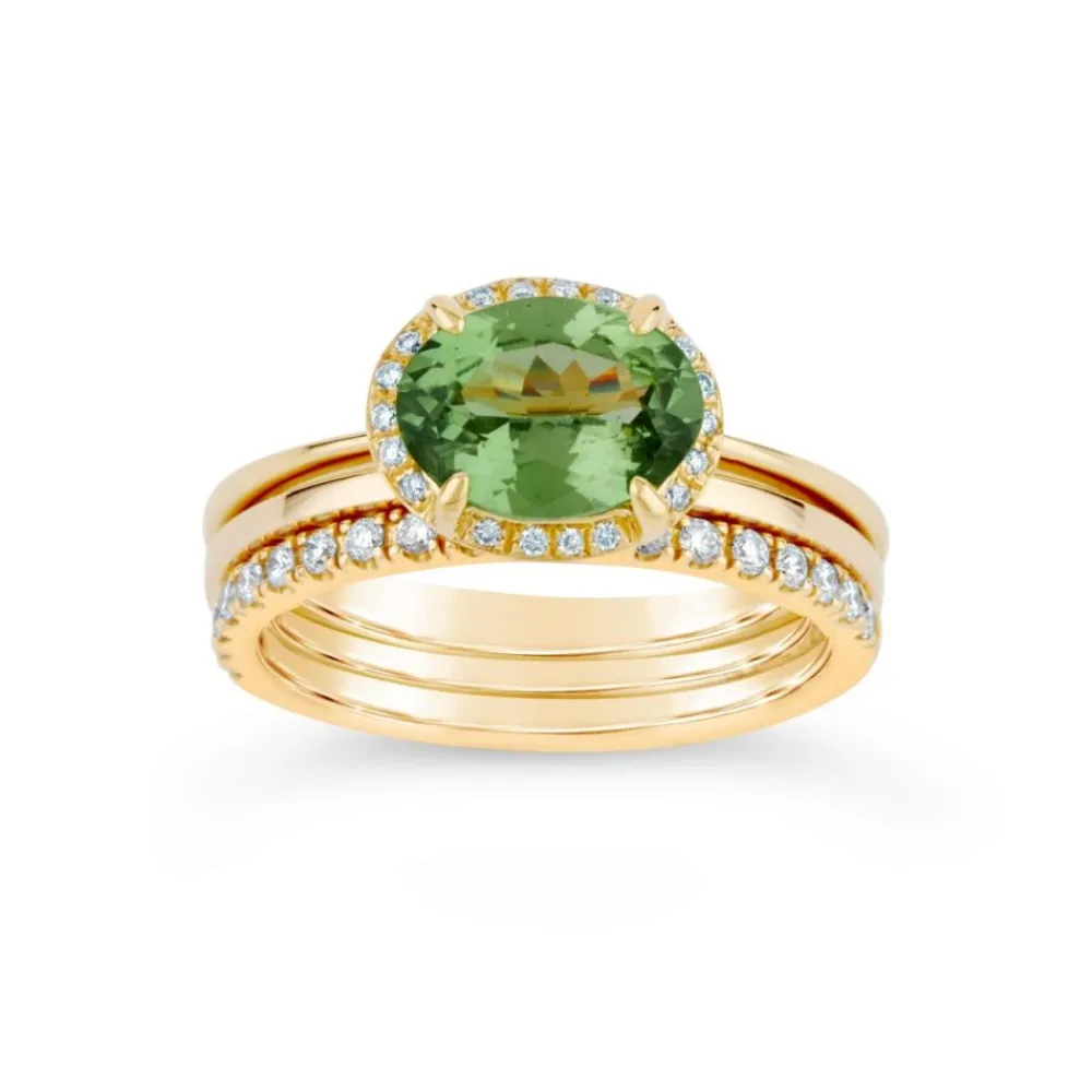 Dinny Hall Rosie 18K Fine Diamond Half Eternity Ring
