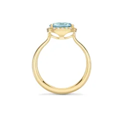 Dinny Hall Sheba Cushion 18K Fine Aquamarine & Diamond Ring