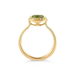 Dinny Hall Sheba Cushion 18K Fine Fern Green Tourmaline & Diamond Ring