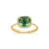 Dinny Hall Sheba Cushion 18K Fine Green Tourmaline & Diamond Ring