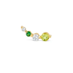 Dinny Hall Shuga Created Diamond & Gemstone Single Tapering Crawler Stud