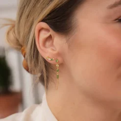 Dinny Hall Shuga Created Diamond & Gemstone Tapering Crawler Studs