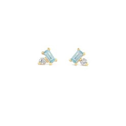 Dinny Hall Shuga Gemstone Baguette & Created Diamond Studs