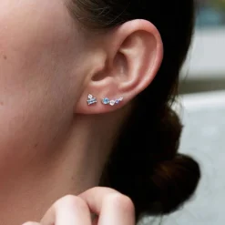 Dinny Hall Shuga Gemstone Baguette & Created Diamond Studs