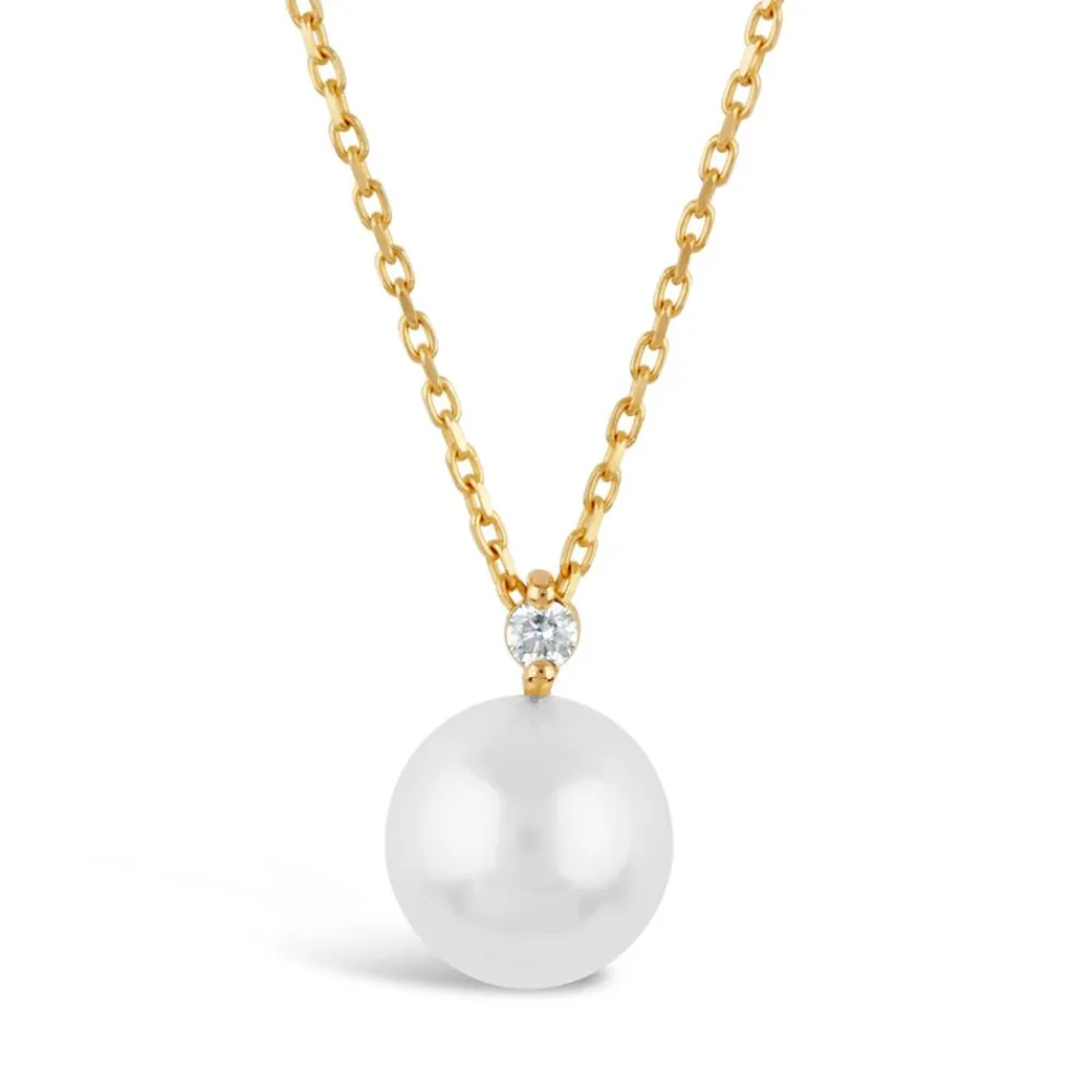 Dinny Hall Shuga 14K Gold Diamond & Pearl Pendant