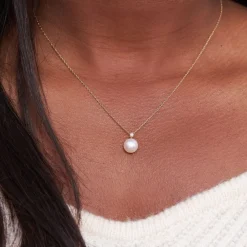 Dinny Hall Shuga 14K Gold Diamond & Pearl Pendant