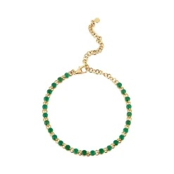 Dinny Hall Shuga 14K Gold Emerald Tennis Bracelet