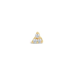 Dinny Hall Shuga 14K Gold Mini Trillion Single Stud