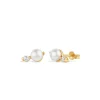 Dinny Hall Shuga 14K Gold Pearl & Diamond Studs