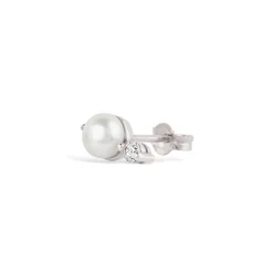 Dinny Hall Shuga 14K Gold Pearl & Diamond Single Stud