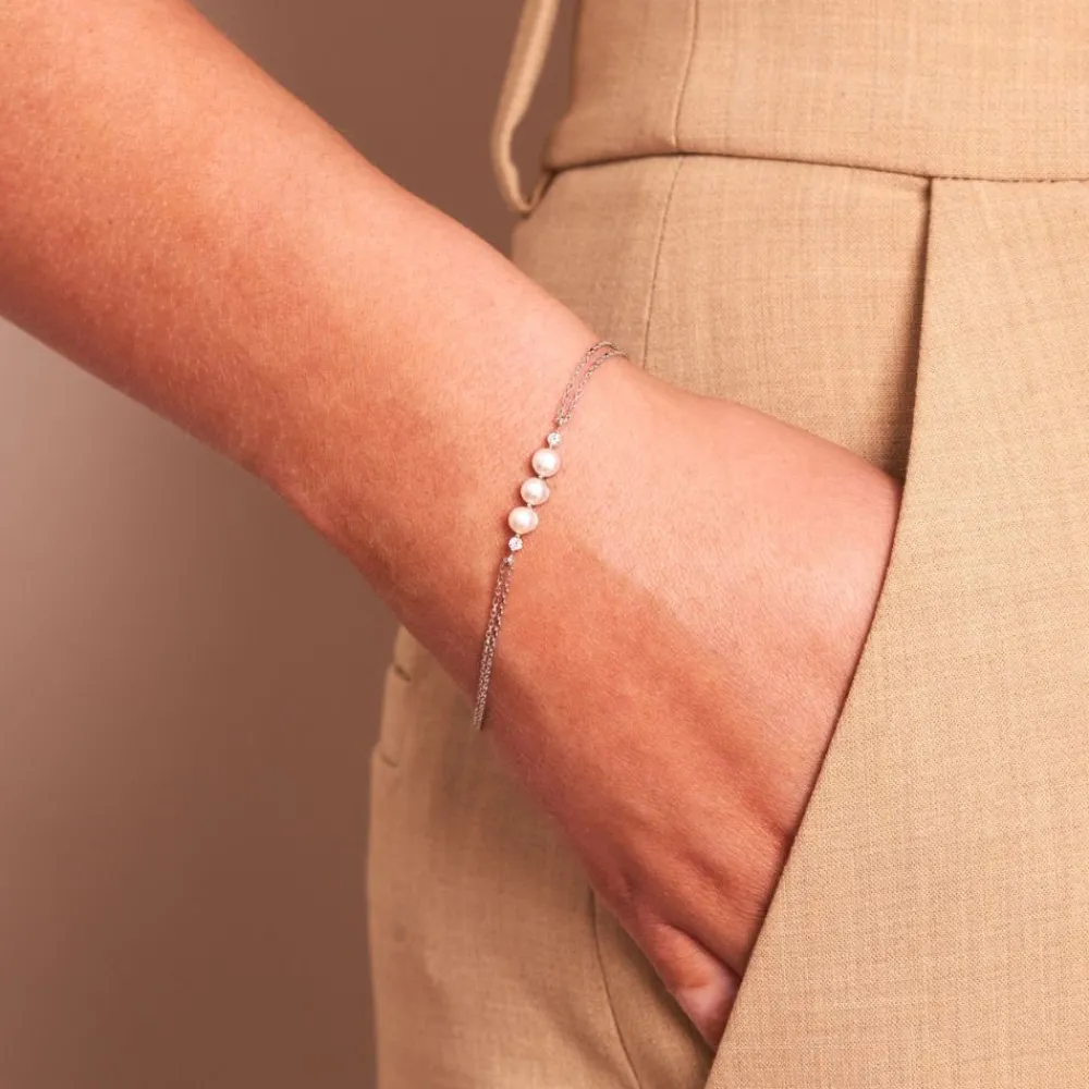Dinny Hall Shuga 14K Gold Pearl & Diamond Wristlet