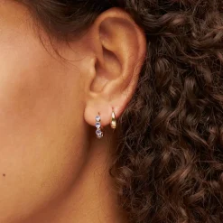 Dinny Hall Shuga 14K Gold Tanzanite Huggie Hoops