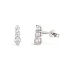 Dinny Hall Shuga 14K Gold Tapering Triple Diamond Studs