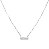 Dinny Hall Shuga 14K Gold Three Stone Diamond Bar Necklace