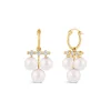 Dinny Hall Shuga 14K Large Triple Pearl & Diamond Drop Earrings