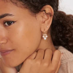 Dinny Hall Shuga 14K Triple Pearl & Diamond Drops
