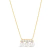 Dinny Hall Shuga 14K Triple Pearl & Five Diamond Pendant