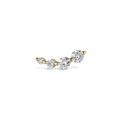 Dinny Hall Shuga Solid Gold & Created Diamond Tapering Crawler Single Stud