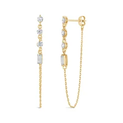 Dinny Hall Shuga Solid Gold Created Diamond Chain Drops