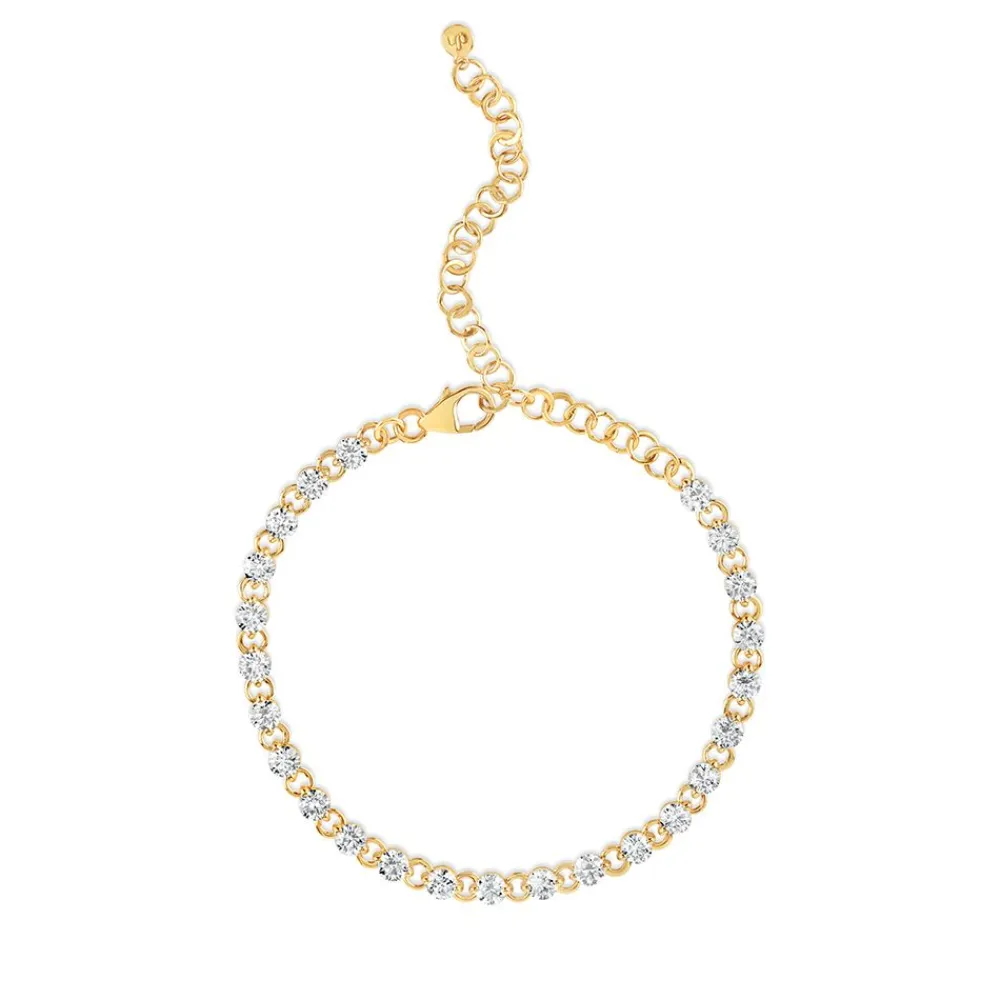 Dinny Hall Shuga Solid Gold Created Diamond Tennis Bracelet