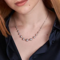 Dinny Hall Signature Grey Freshwater Pearl Necklace
