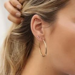 Dinny Hall Signature Solid Gold Medium Hoops