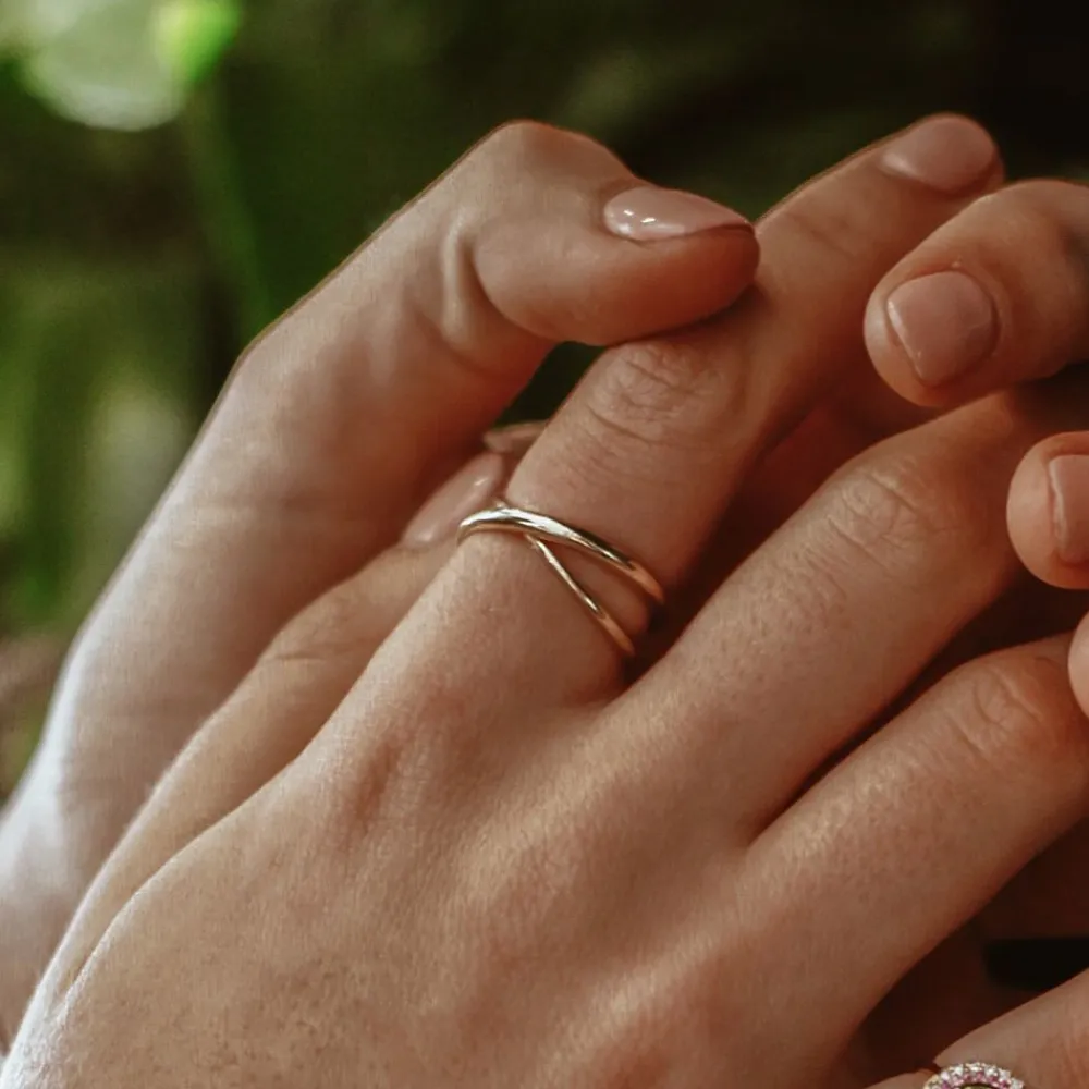 Dinny Hall Signature Tapering Solid Gold Duo Ring