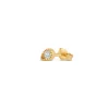 Dinny Hall Solid Gold Created Diamond Jasmine Teardrop Single Stud