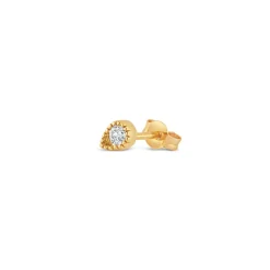 Dinny Hall Solid Gold Created Diamond Jasmine Teardrop Single Stud