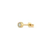 Dinny Hall Solid Gold Created Diamond Jasmine Round Single Stud