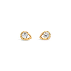 Dinny Hall Solid Gold Created Diamond Jasmine Teardrop Studs
