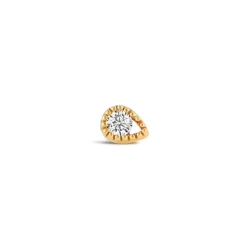 Dinny Hall Solid Gold Created Diamond Jasmine Teardrop Single Stud