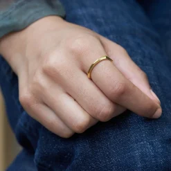 Dinny Hall Solid Gold Thalassa Faceted Band Ring