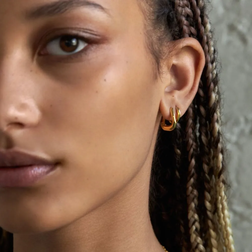 Dinny Hall Solid Gold Thalassa Mini Faceted Huggie Hoops