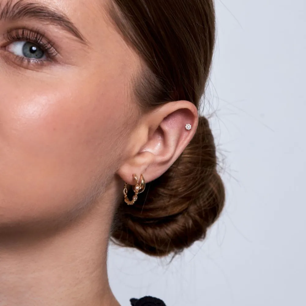 Dinny Hall Starflower 14K Gold Diamond Studs