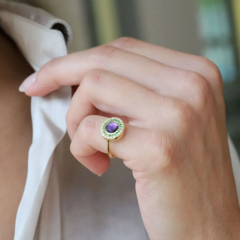 Dinny Hall Suffragette Halo Pinky Ring