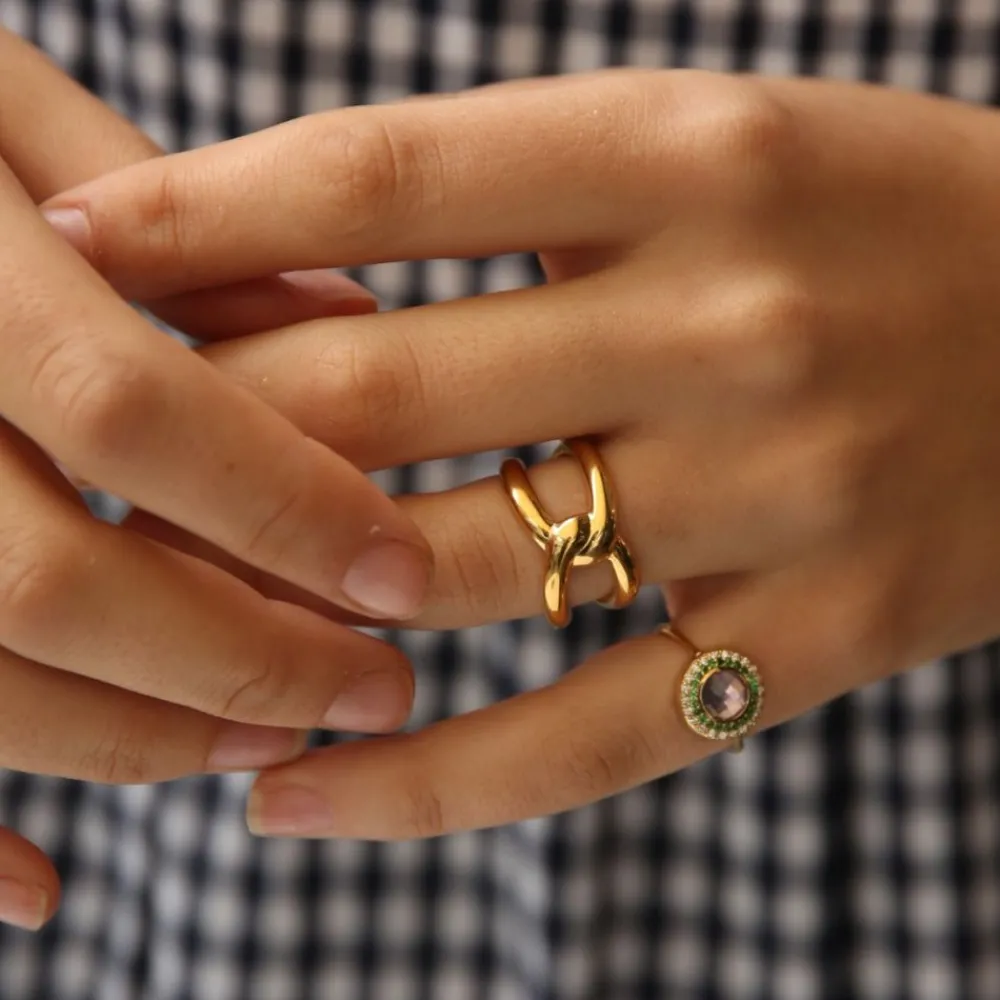 Dinny Hall Suffragette Halo Pinky Ring
