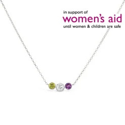 Dinny Hall Suffragette Three Stone Scoop Necklace
